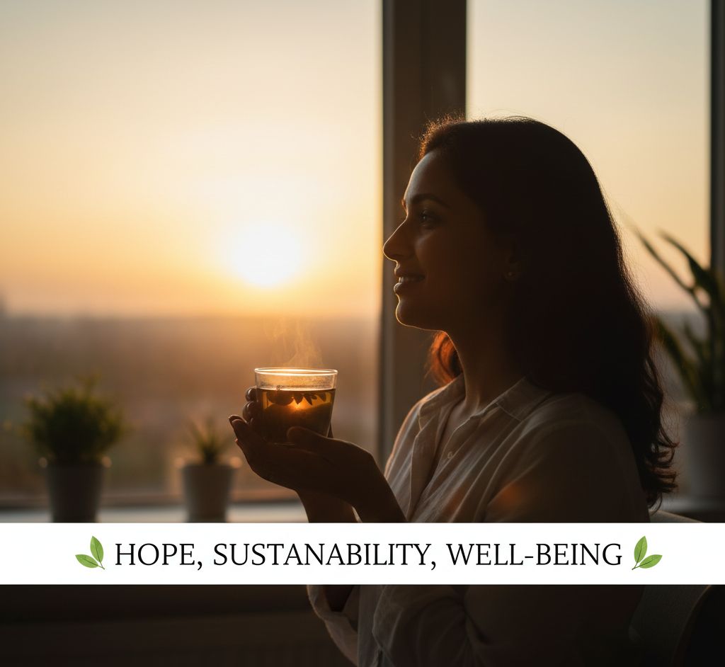 Indian woman feeling peaceful and accepting on her PCOS journey