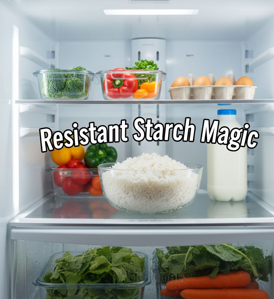 Benefits of resistant starch in cooled rice for reducing calories. Benefits of resistant starch in cooled rice for reducing calories.