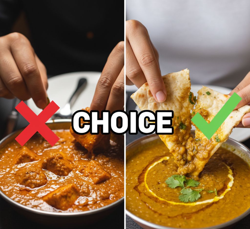 High calorie Indian curries vs healthy side dishes for weight loss. High calorie Indian curries vs healthy side dishes for weight loss.