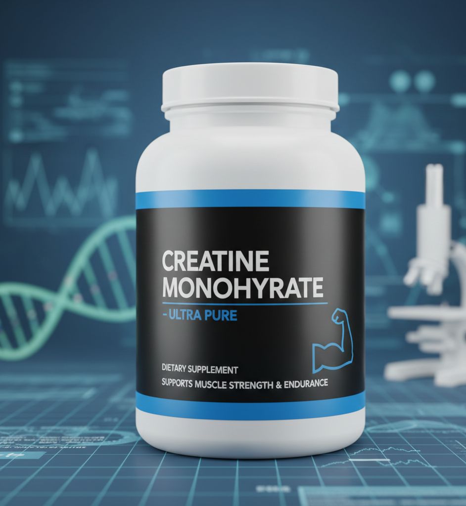 High-quality Creatine Monohydrate powder supplement with scientific research background